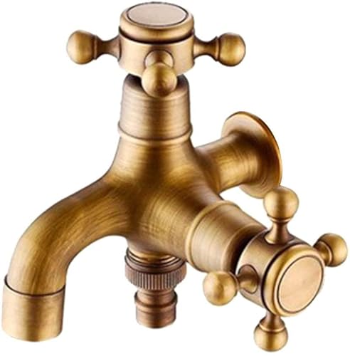 アンティーク 真鍮の蛇口セット ホット＆コール アンティーク 真鍮の